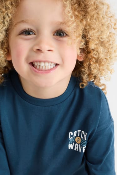 Kinder Jungen - Wildtiere - Kurzarmshirt - dunkelblau