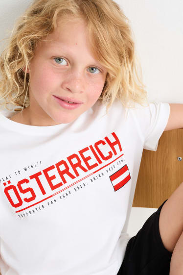 Kinder - Österreich - Kurzarmshirt - weiss