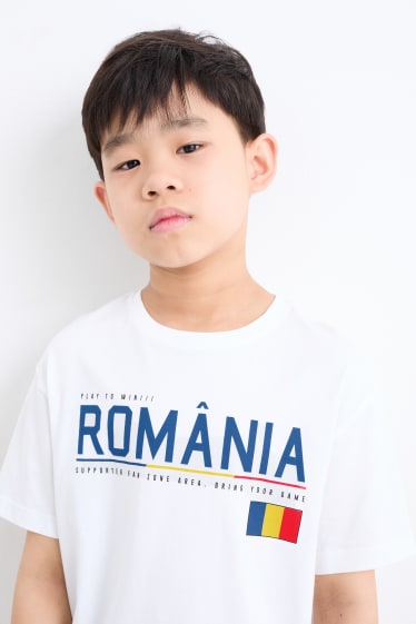 Children - Romania - short sleeve T-shirt - cremewhite