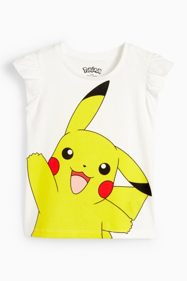Dětské - Pokémon - tričko s krátkým rukávem - bílá