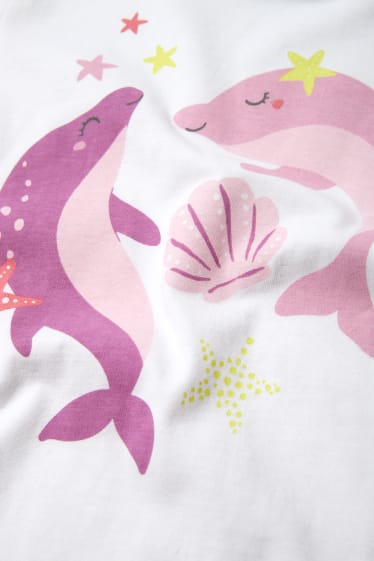 Kinder - Delfin - Shorty-Pyjama - 2 teilig - weiß