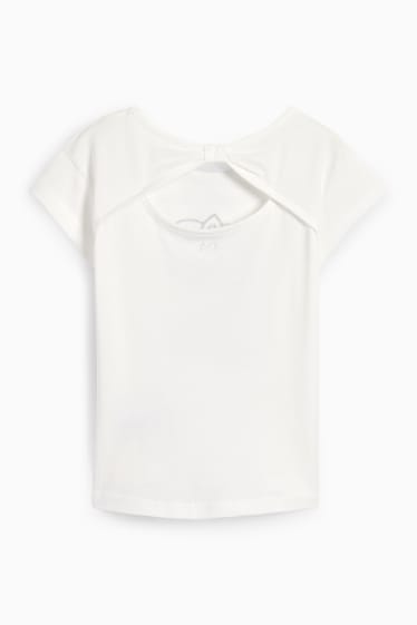 Children - Unicorn - short sleeve T-shirt - shiny - white