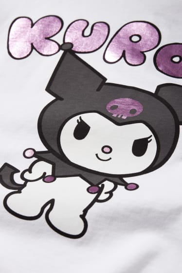 Dětské - Kuromi - tričko s krátkým rukávem - bílá