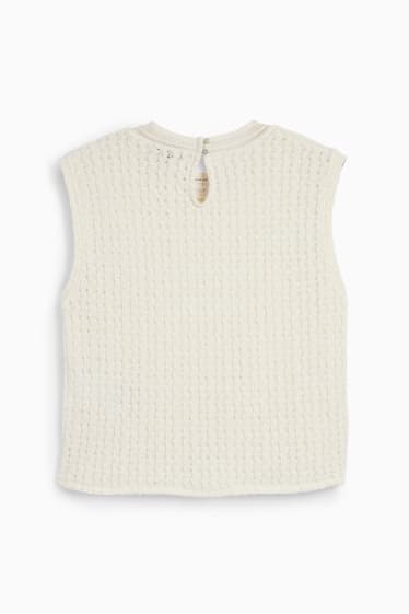 Women - Knitted top - cremewhite