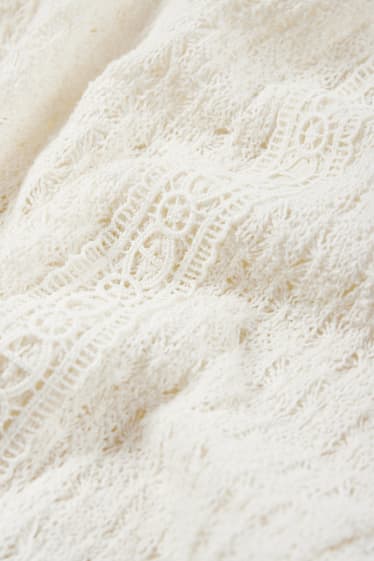 Women - Knitted top - cremewhite