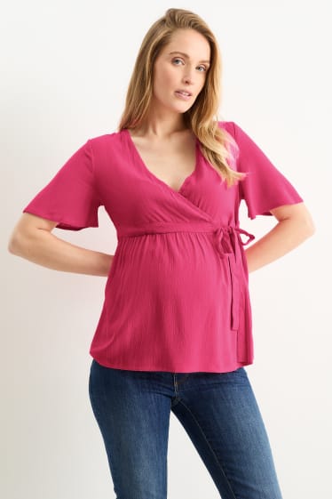 Donna - Blusa per allattamento - fucsia