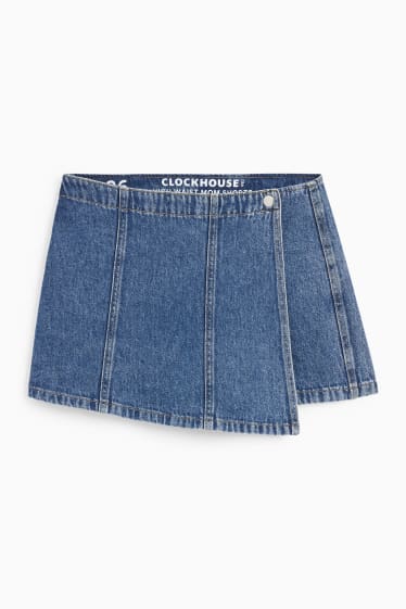 Dámské - Džínová sukně - high waist - džíny - modré