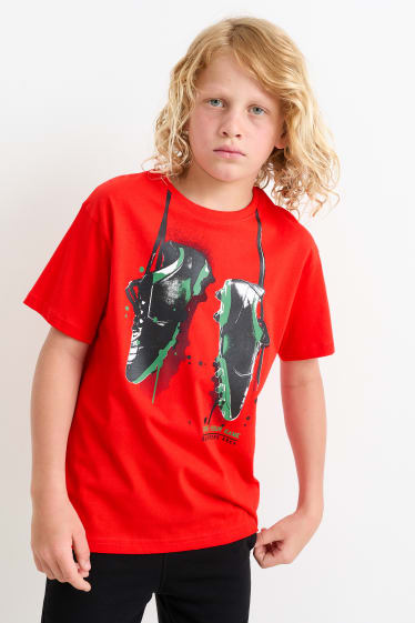 Enfants - Chaussures de football - T-shirt - rouge