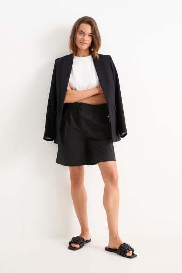 Women - Shorts - high waist - black