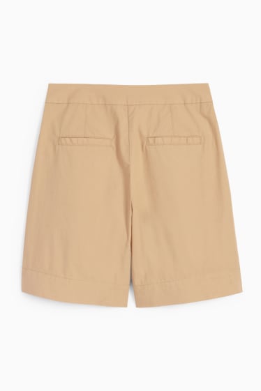 Women - Shorts - high waist - light brown