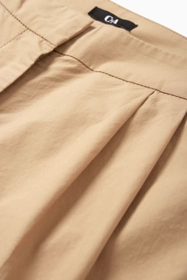 Women - Shorts - high waist - light brown