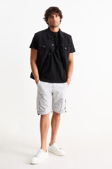 Hommes - Short cargo - gris clair