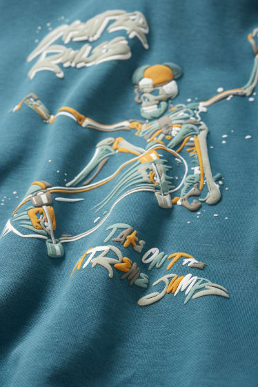 Kinder Jungen - Skater - Hoodie - petrol