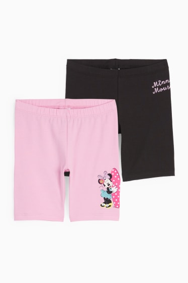 Kinder Mädchen - Multipack 2er - Minnie Maus - Radlerhose - pink