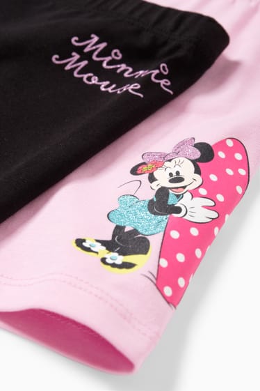 Kinder Mädchen - Multipack 2er - Minnie Maus - Radlerhose - pink
