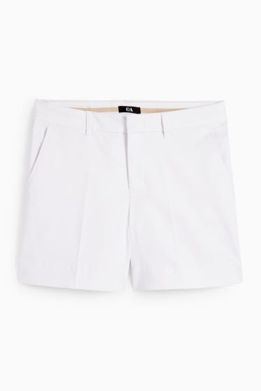 Dámské - Šortky - mid waist - bílá