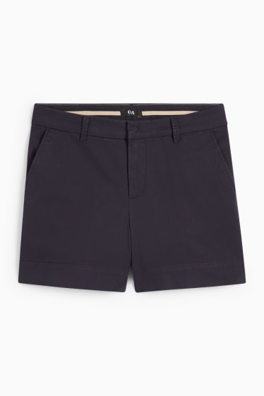 Dames - Shorts - mid waist - donkerblauw