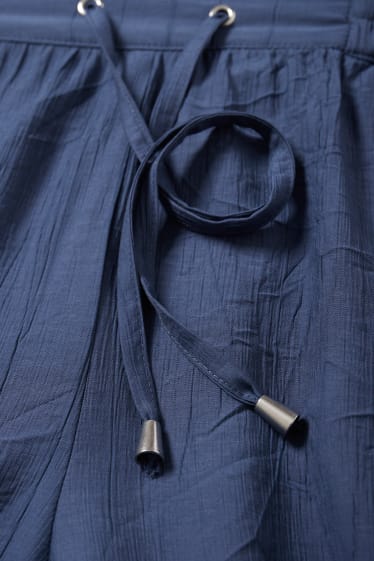 Dámské - Bermudy - high waist - tmavomodrá