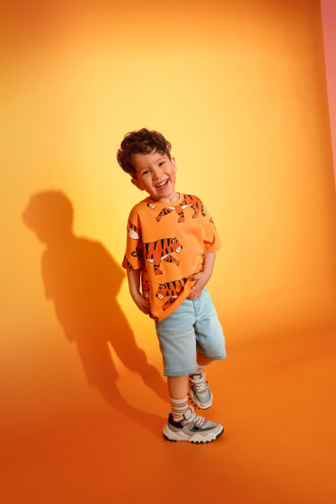 Kinder - Tiger - Kurzarmshirt - orange