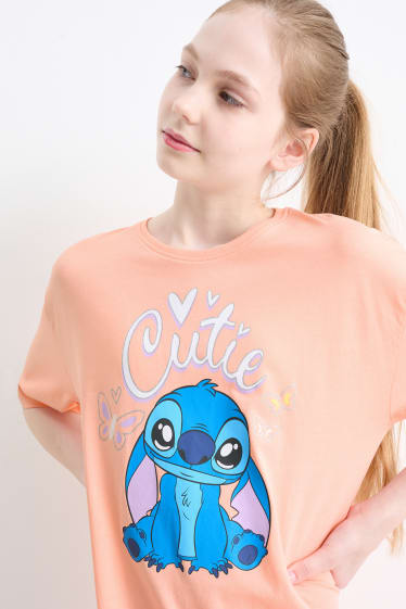 Dětské - Lilo & Stitch - noční košile - meruňková
