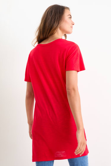 Femmes - T-shirt basique - rouge foncé