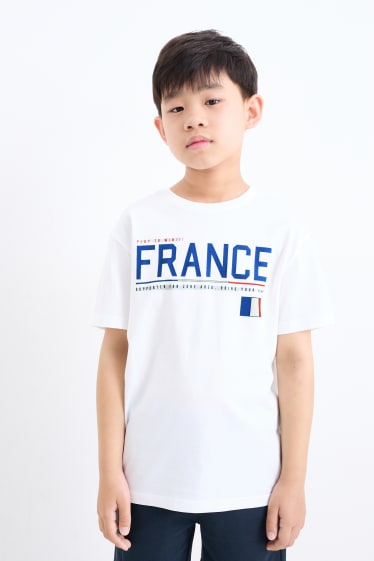 Kinderen - Frankrijk - T-shirt - wit