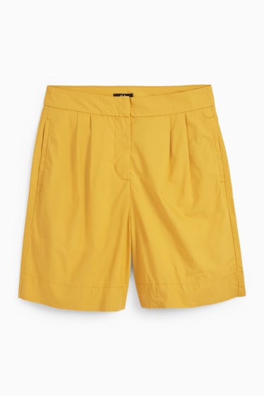 Women - Shorts - high waist - yellow