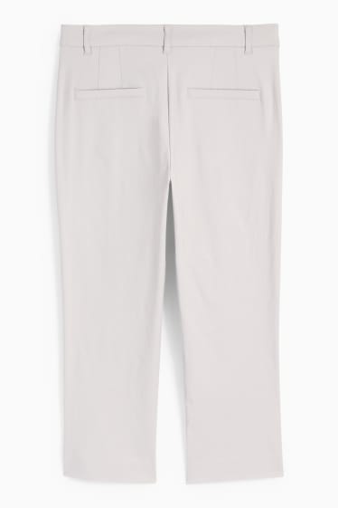 Femmes - Pantalon corsaire - mid waist - slim fit - gris clair
