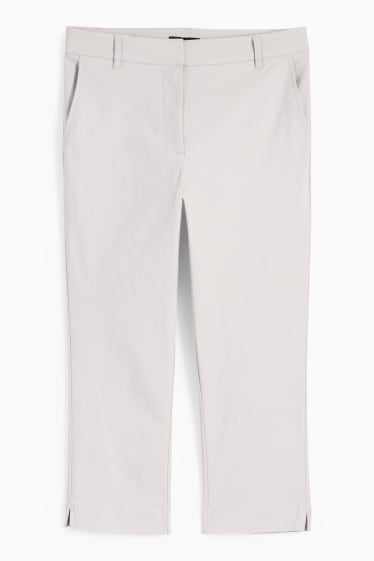 Femmes - Pantalon corsaire - mid waist - slim fit - gris clair