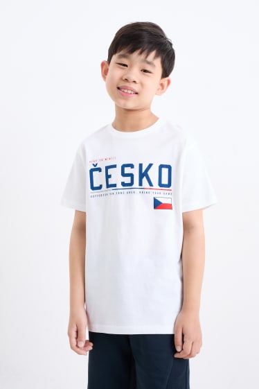 Dzieci - Czechy - koszulka z krótkim rękawem - biały