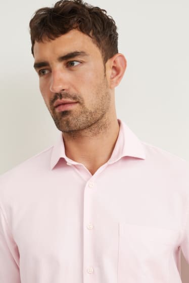 Herren - Hemd - Regular Fit - Cutaway - bügelleicht - rosa