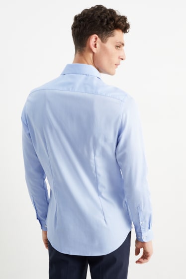Home - Camisa - slim fit - cutaway - fàcil de planxar - blau clar