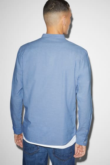 Uomo - Camicia - regular fit - collo alla coreana - azzurro