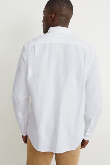 Heren - Overhemd - regular fit - button down - wit