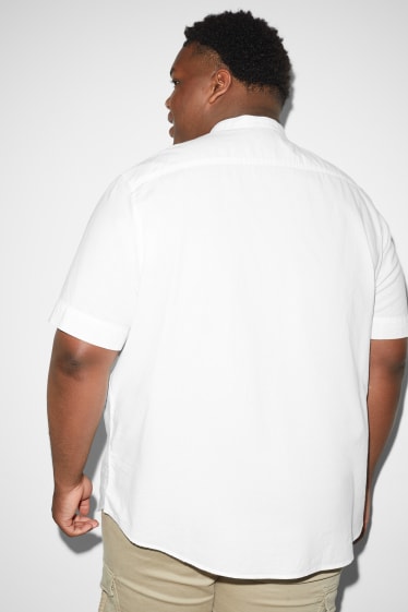 Home - Camisa - regular fit - coll alçat - blanc