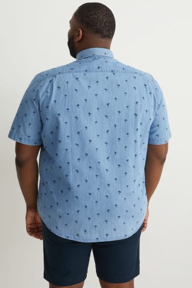 Herren - Jeanshemd - Regular Fit - Button-down - blau