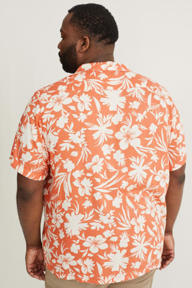 Herren - Hemd - Slim Fit - Reverskragen - orange