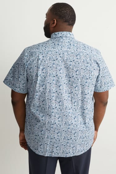 Men - Shirt - regular fit - Kent collar - easy-iron - white / light blue