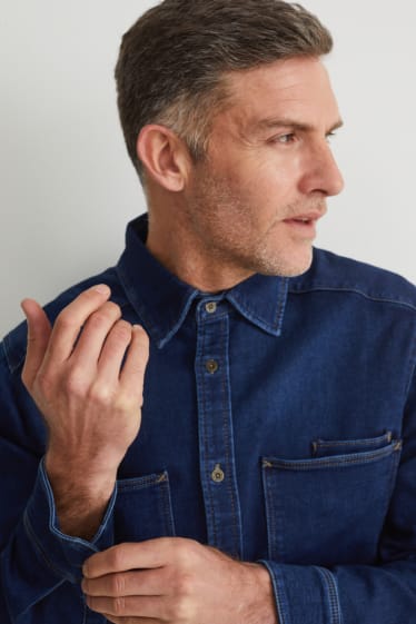Herren - Jeanshemd - Regular Fit - Kent - dunkeljeansblau