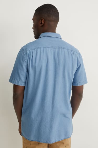 Heren - Spijkerblouse - regular fit - kent - blauw