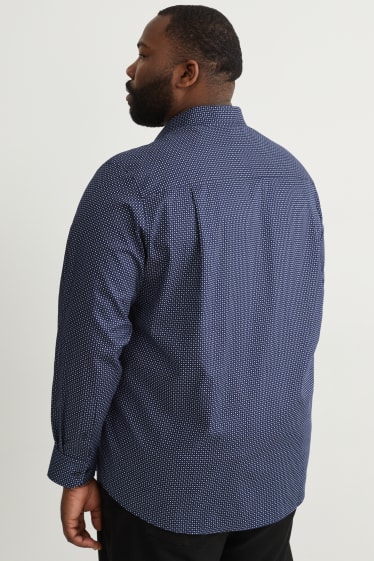 Herren - Hemd - Slim Fit - Kent - bügelleicht - dunkelblau