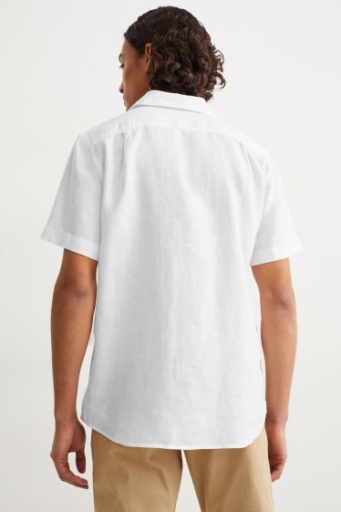 Herren - Leinenhemd - Regular Fit - Kent - weiss