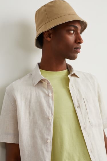Uomo - Camicia in lino - regular fit - Kent - beige chiaro