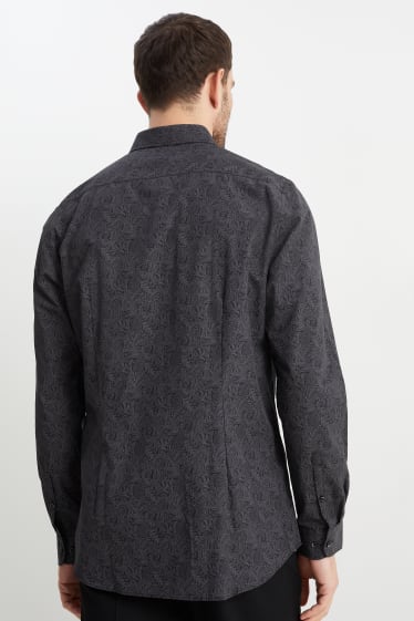 Home - Camisa formal - slim fit - Kent - fàcil de planxar - negre