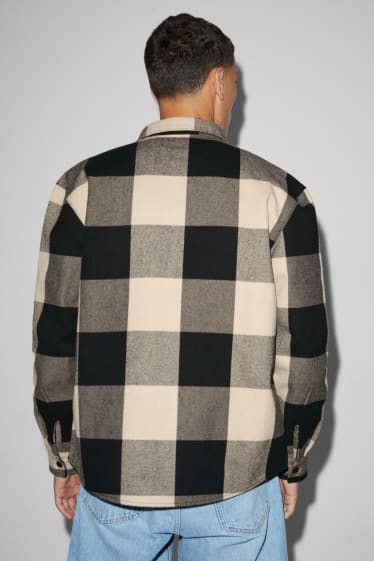 Herren - Hemd - Relaxed Fit - Kent - kariert - schwarz