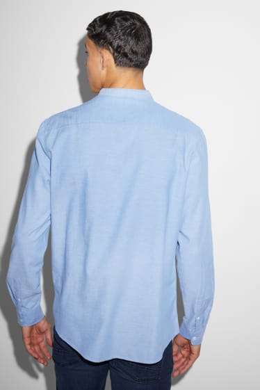Home - Camisa - regular fit - coll mao - blau clar