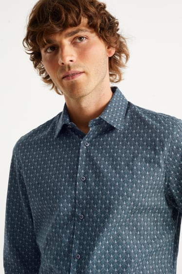 Herren - Businesshemd - Slim Fit - Kent - petrol