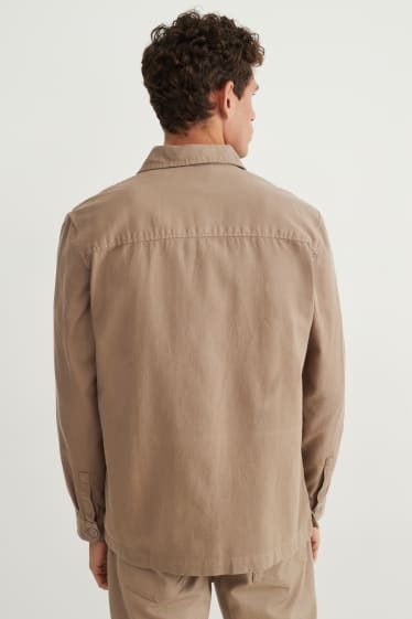 Herren - Hemdjacke - Regular Fit - beige