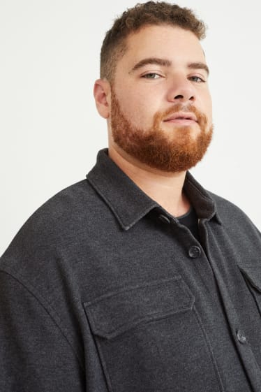 Herren - Hemdjacke - dunkelgrau