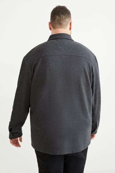 Herren - Hemdjacke - dunkelgrau